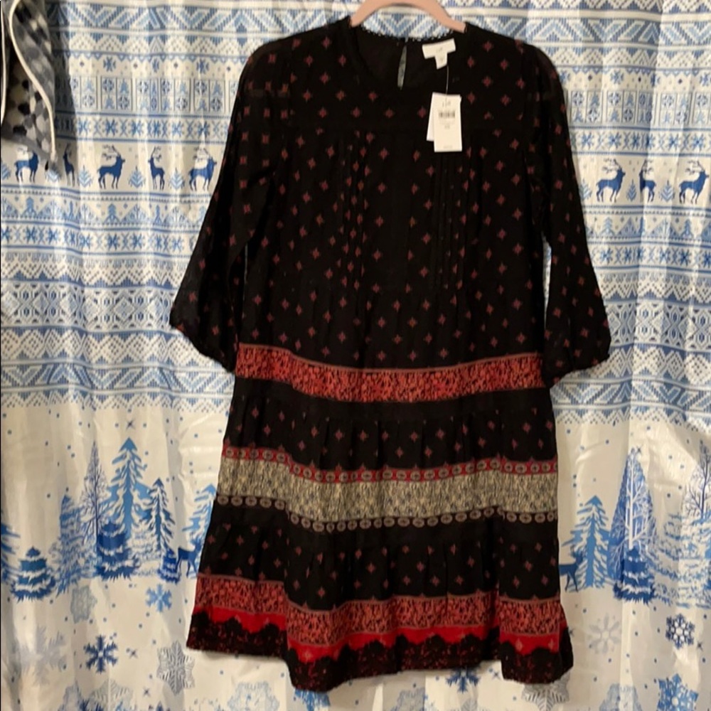 J. Jill Floral Prairie Peasant Boho Dress